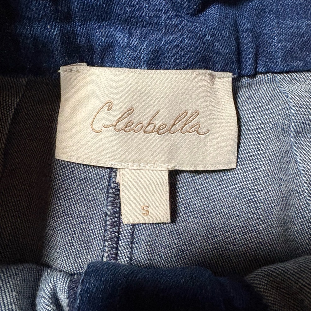 Cleobella size small denim high waisted trouser shorts - Picture 4 of 8